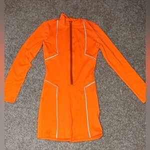 Fashion Nova Vibrant Orange Kids Bodysuit